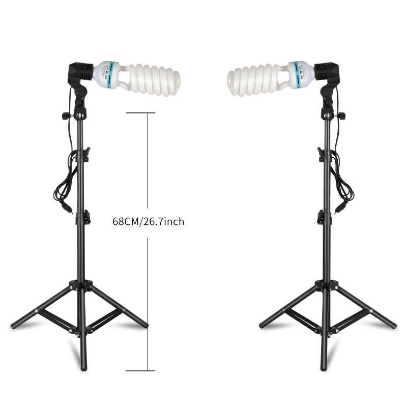 Photography Lighting Kit Portable - ชุดไฟถ่ายภาพแบบต่อเนื่อง 2 ชิ้น 135 วัตต์ 5500K