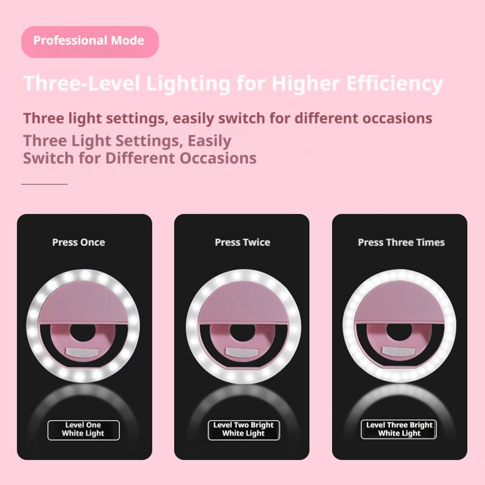 ไฟเซลฟี่แบบหนีบ ชาร์จ USB ได้  - Photography Lighting Description บทวิจารณ์และราคา