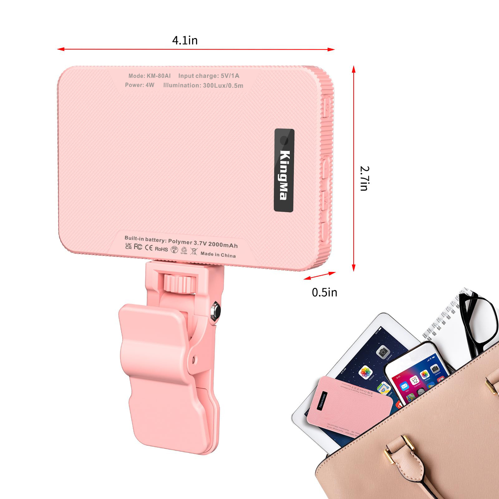 King Ma เซลฟี่แบบชาร์จไฟได้สีช - Photography Lighting Handheld บทวิจารณ์และราคา