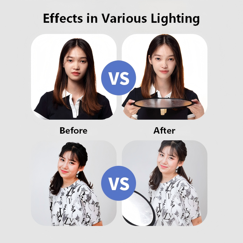 แผ่นสะท้อนแสงแบบพกพา 2-in-1 สอ - Photography Lighting Kit Portable บทวิจารณ์และราคา