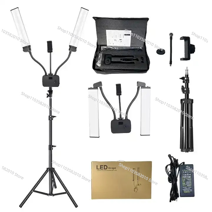 ไฟเติมแบบพับได้สองแขน ไฟถ่ายภา - Photography Mobile Lighting บทวิจารณ์และราคา